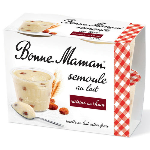 Semoule au lait rhum raisin - Bonne Maman BE - 1