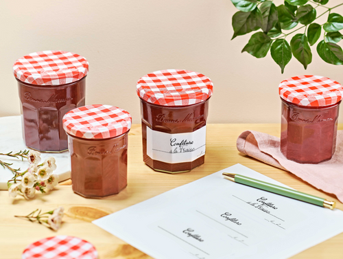 Set van 8 deksels en etiketten voor confituurpotten van 210 g - Bonne Maman BE - 3