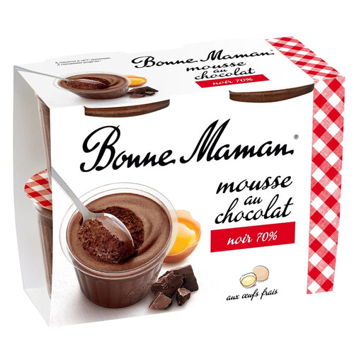 Mousses aux œufs frais au chocolat noir intense - Bonne Maman BE - 1
