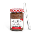 Hazelnoot- en Cacaopasta met krokante rijst en zijn smeermes